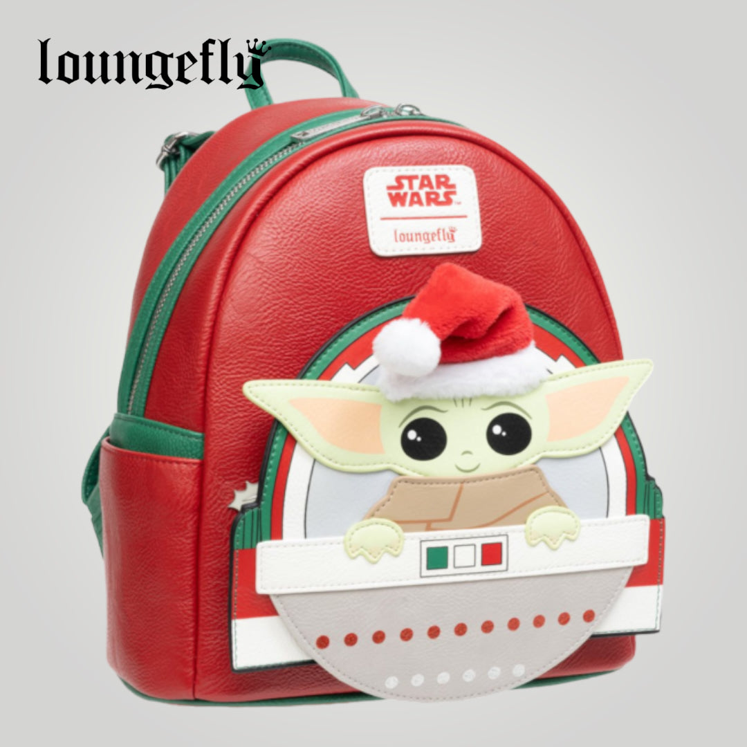 Star Wars - Santa Grogu Christmas Mini Backpack - Loungefly Disney - Mandalorian - Pop Culture Larrikin 