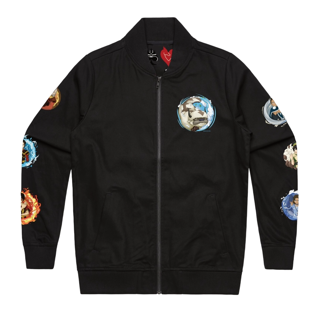 Avatar: The Last Airbender Inspired AS Colour Bomber Jacket - Luck of Kings - Pop Culture Larrikin