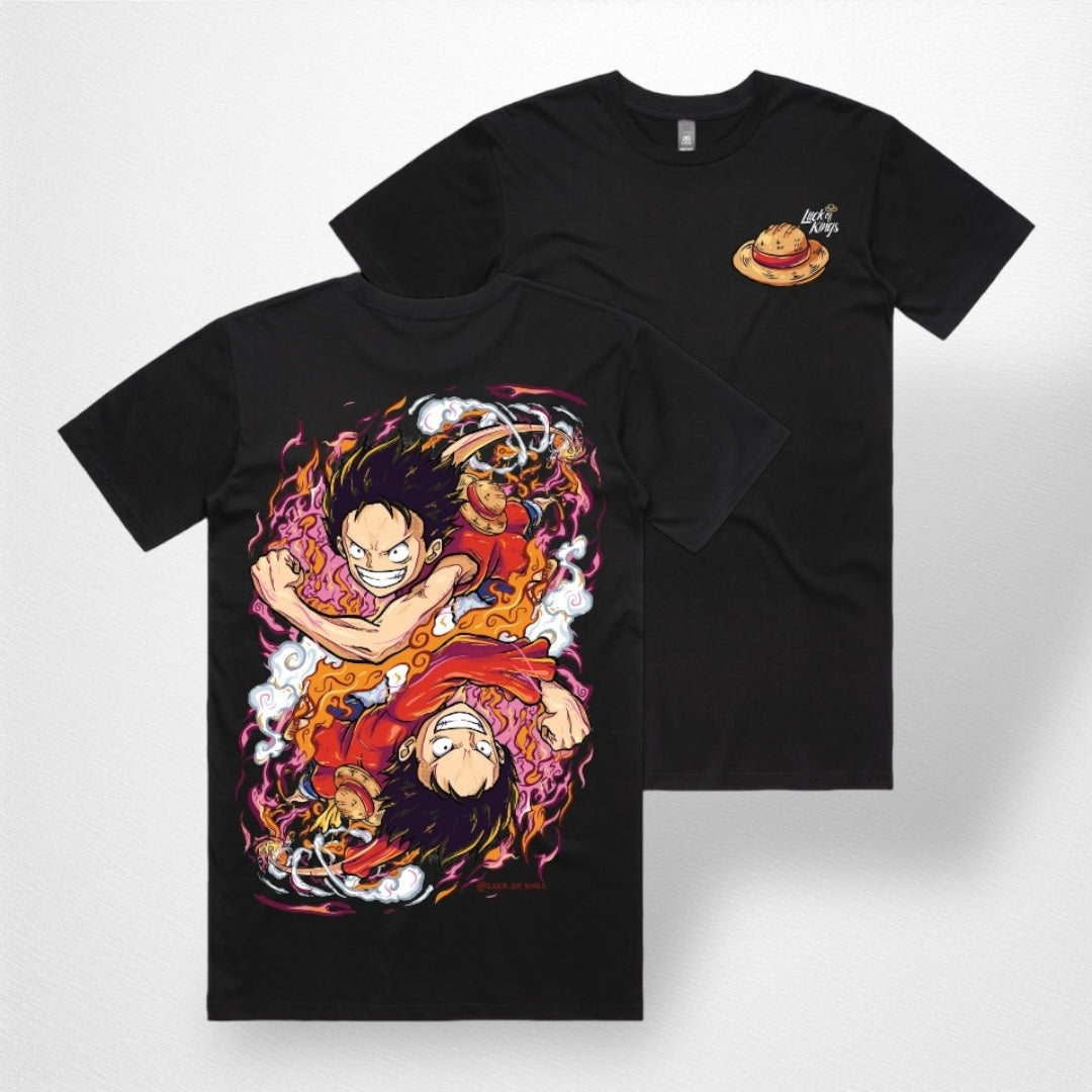 One Piece Luffy Inspired Design T-Shirt by Luck of Kings - Pop Culture Larrikin