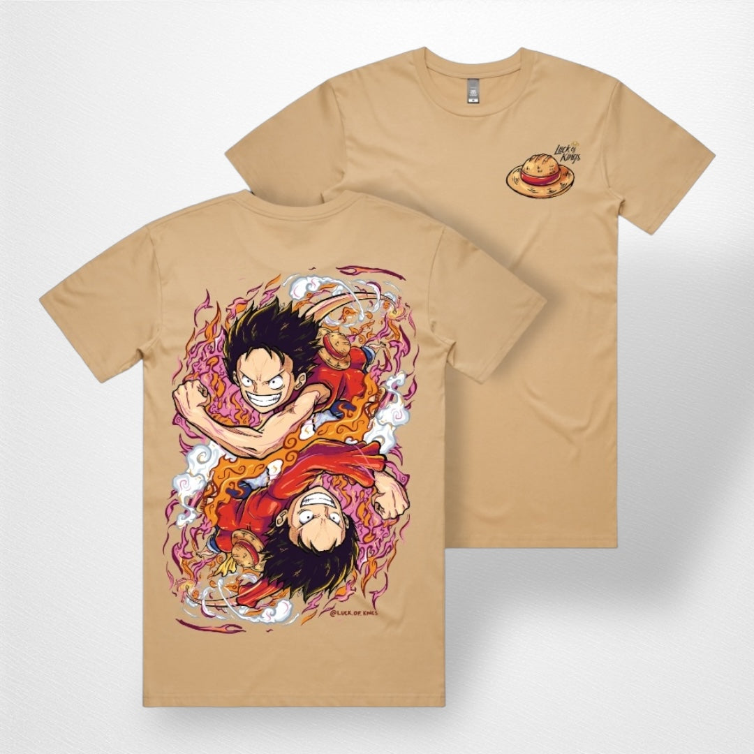 One Piece Luffy Inspired Design T-Shirt by Luck of Kings - Pop Culture Larrikin