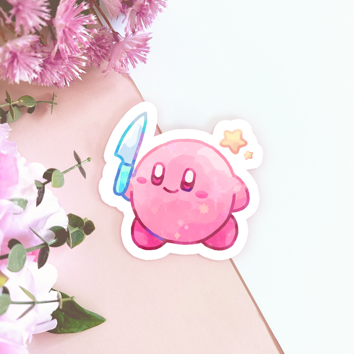 Kirby Sticker - Pop Culture Larrikin 