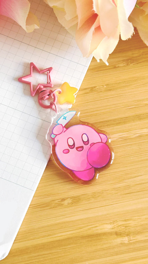 Image of Kirby Keychain - Pop Culture Larrikin 