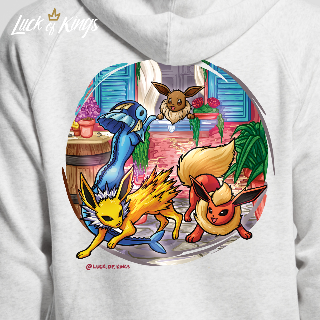 Pokémon Inspired Eevee Hoodie - Luck of Kings - Pop Culture Larrikin 