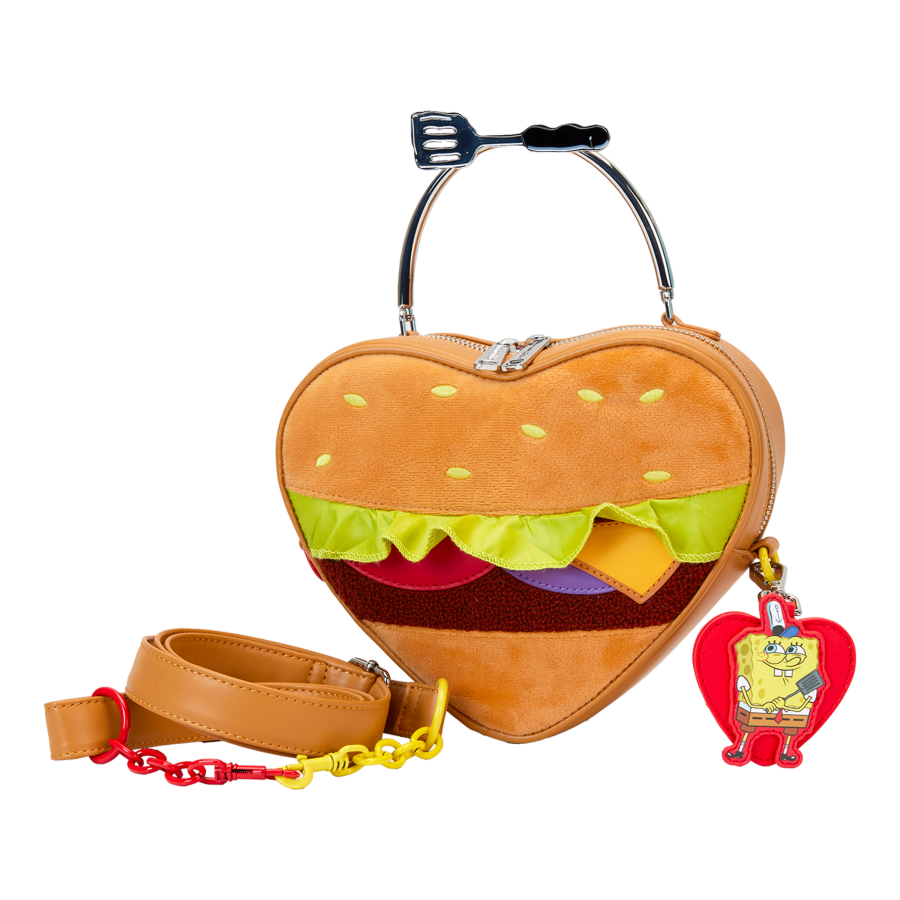 Spongebob - Krabby Patty Plush Crossbody Bag - Pop Culture Larrikin 