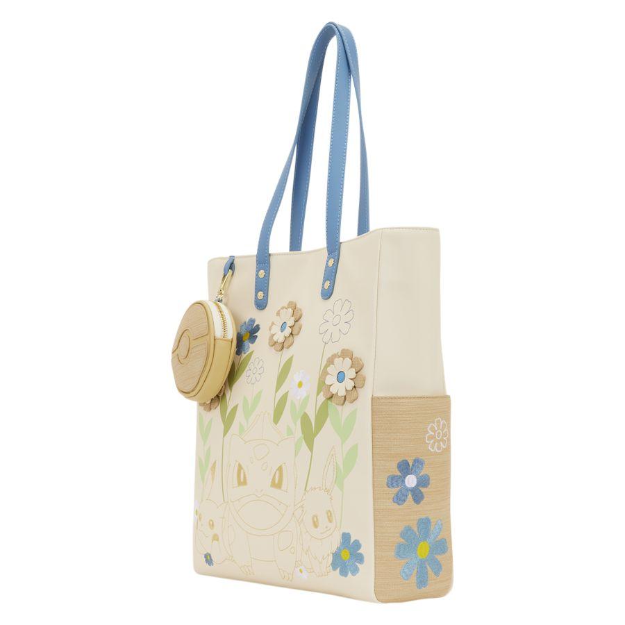 Pokemon – Floral Tote Bag with Coin Bag
