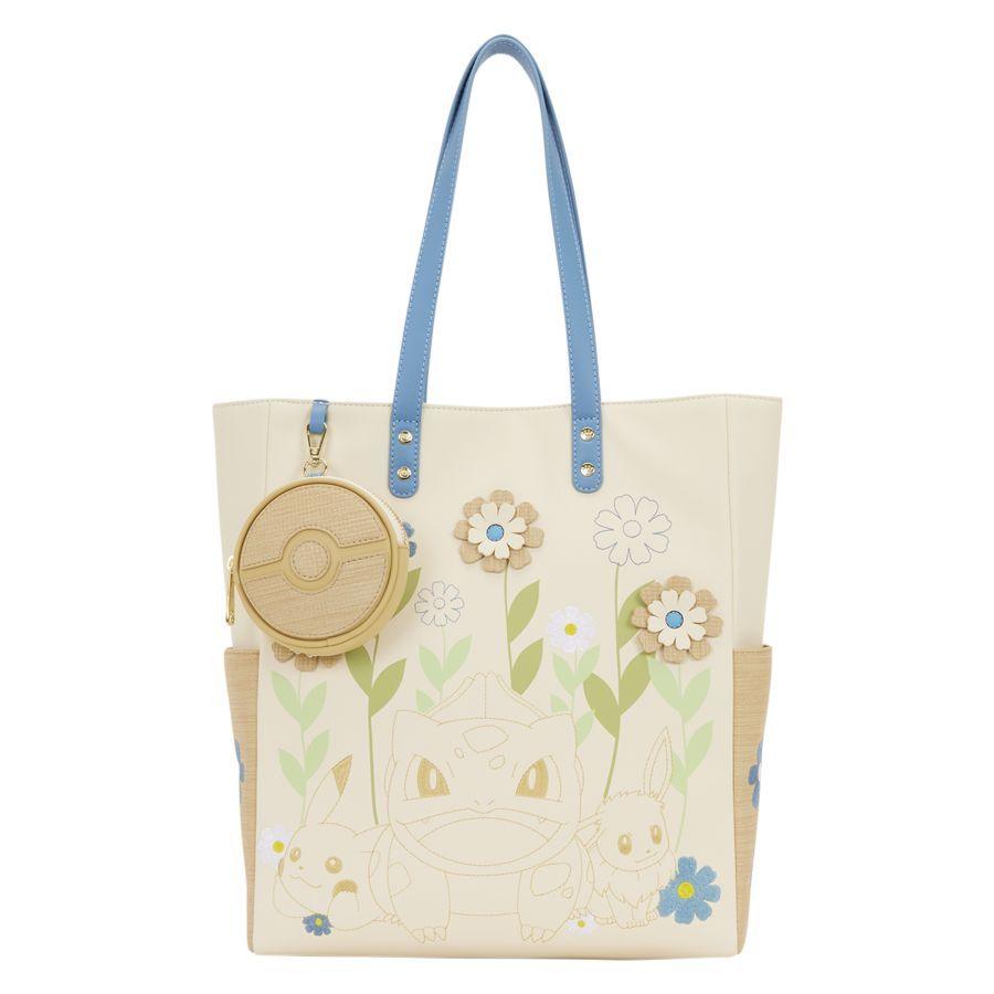 Pokemon – Floral Tote Bag with Coin Bag