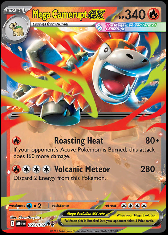 Image of Mega Camerupt ex Mega Evoloution (MEG) #22