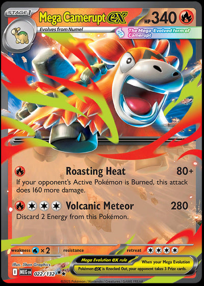 Image of Mega Camerupt ex Mega Evoloution (MEG) #22