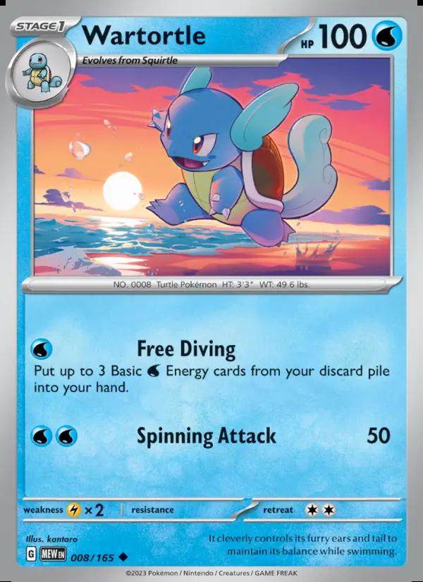 Image of Wartortle 151 (MEW) #008
