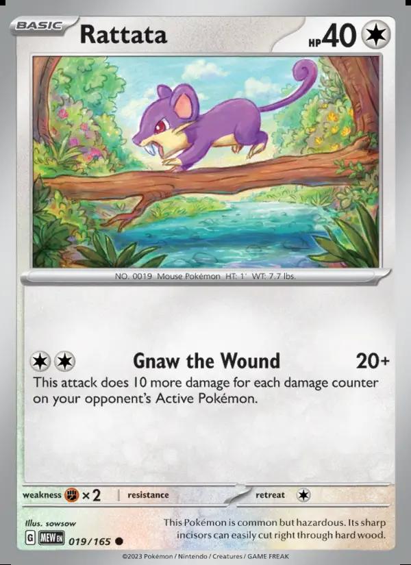 Image of Rattata 151 (MEW) #019