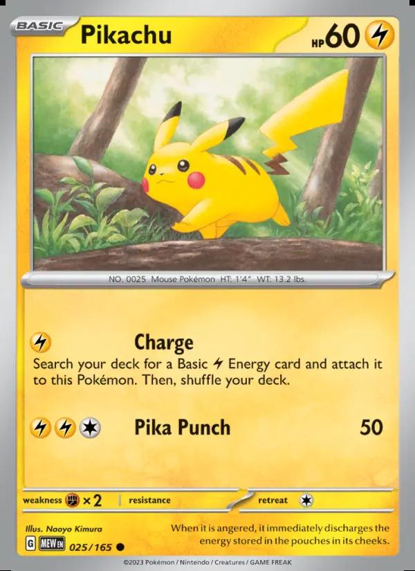 Image of Pikachu 151 (MEW) #025