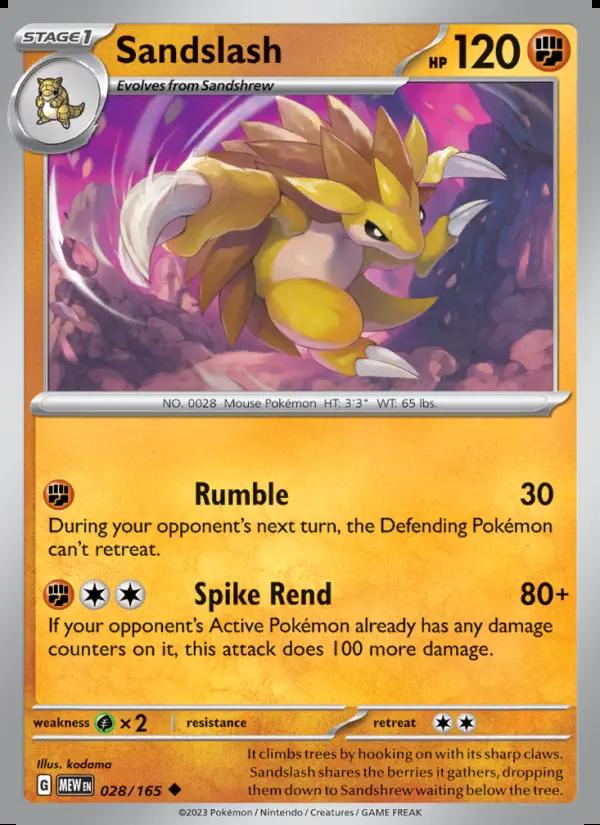 Image of Sandslash 151 (MEW) #028