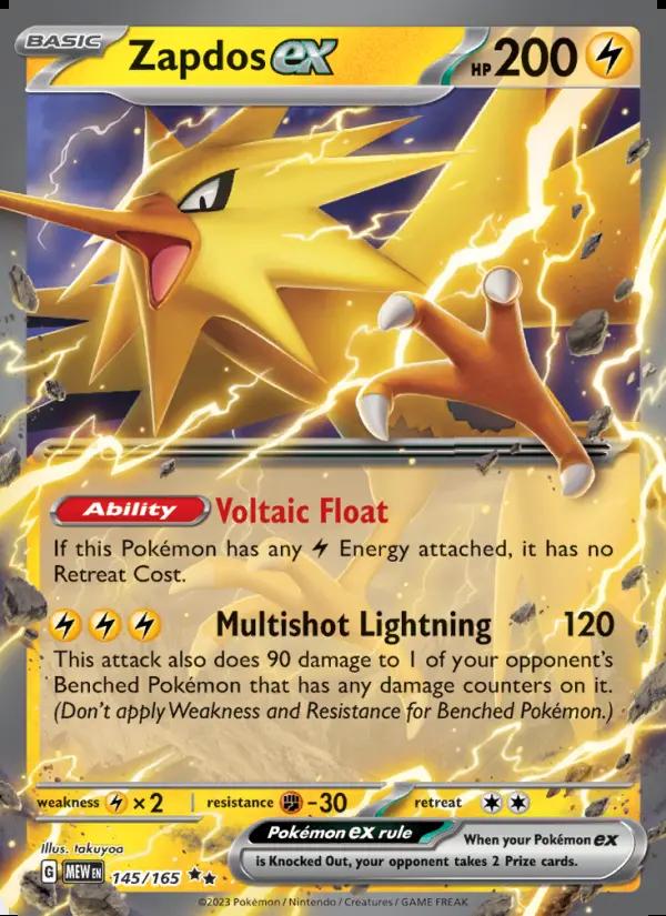 Image of Zapdos ex 151 (MEW) #145