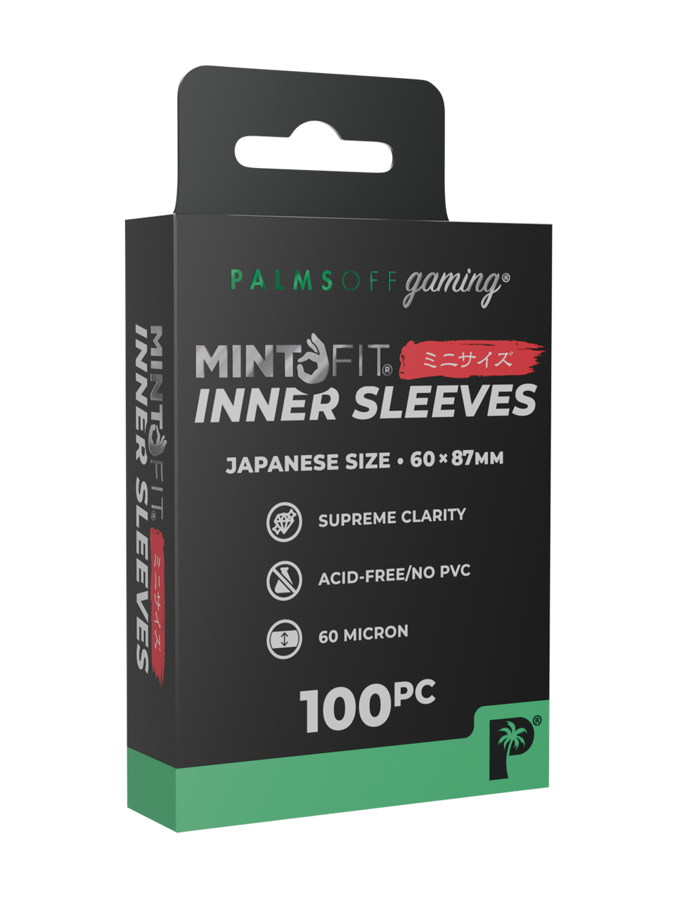 MintFit Inner Sleeves Japanese Mini Size 100pc - Palms Off Gaming