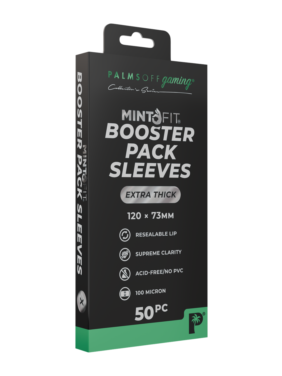 MintFit Booster Pack Sleeves Extra Thick 50pc - Palms Off Gaming