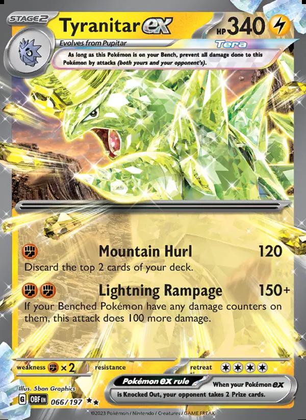 Image of Tyranitar ex Obsidian Flames (OBF) #066