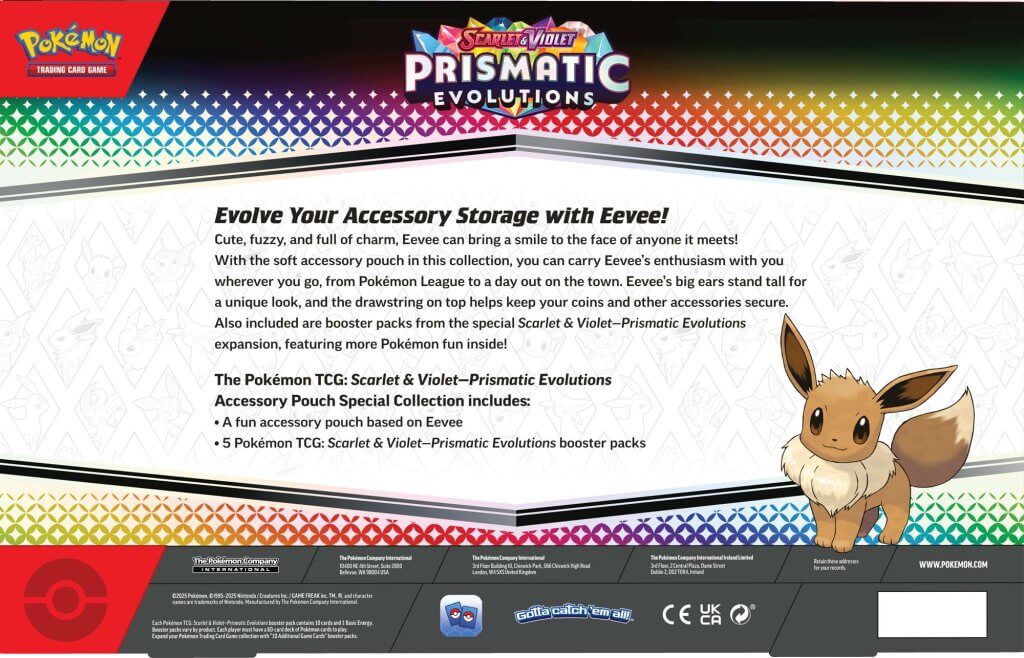 Prismatic Evolutions Accessory Pouch Pokemon TCG Scarlet & Violet 8.5 - Pop Culture Larrikin 