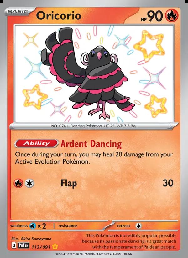 Image of Oricorio Paldean Fates (PAF) #113