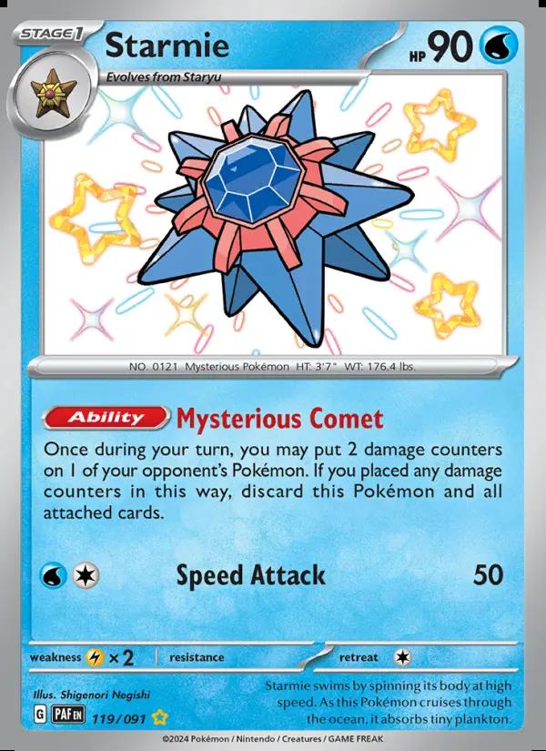 Image of Starmie Paldean Fates (PAF) #119