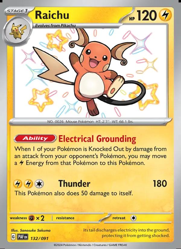 Image of Raichu Paldean Fates (PAF) #132