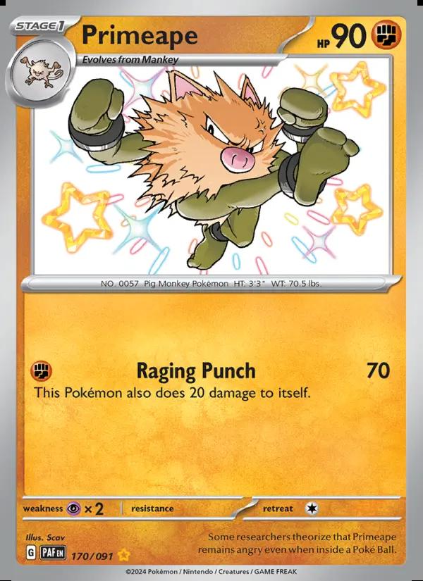 Image of Primeape Paldean Fates (PAF) #170