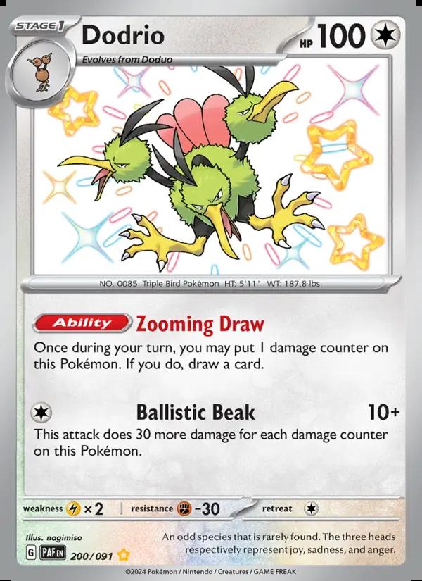 Image of Dodrio Paldean Fates (PAF) #200