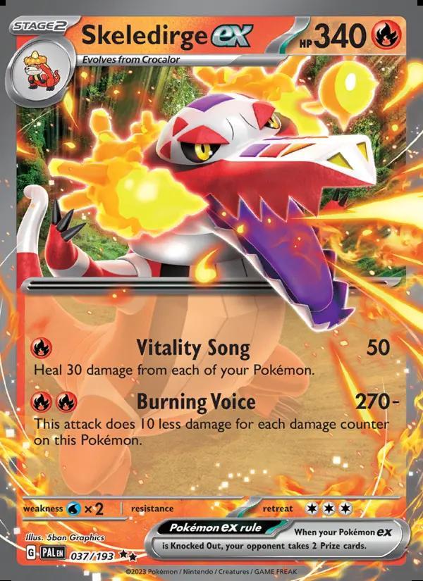 Image of Skeledirge ex Paldea Evolved (PAL) #037