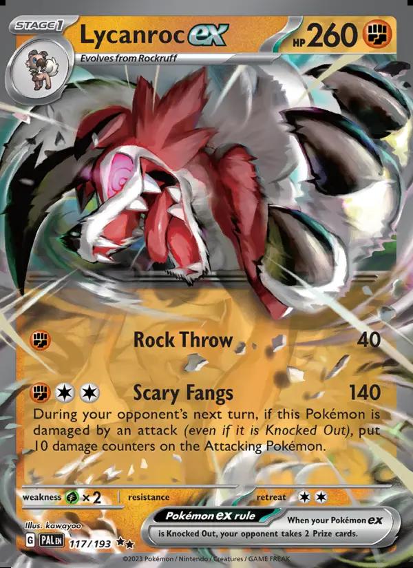 Image of Lycanroc ex Paldea Evolved (PAL) #117