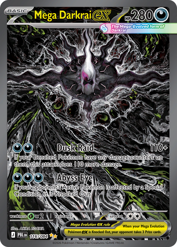 Mega Darkrai ex #116 PBL Pitch Black EN Pokemon