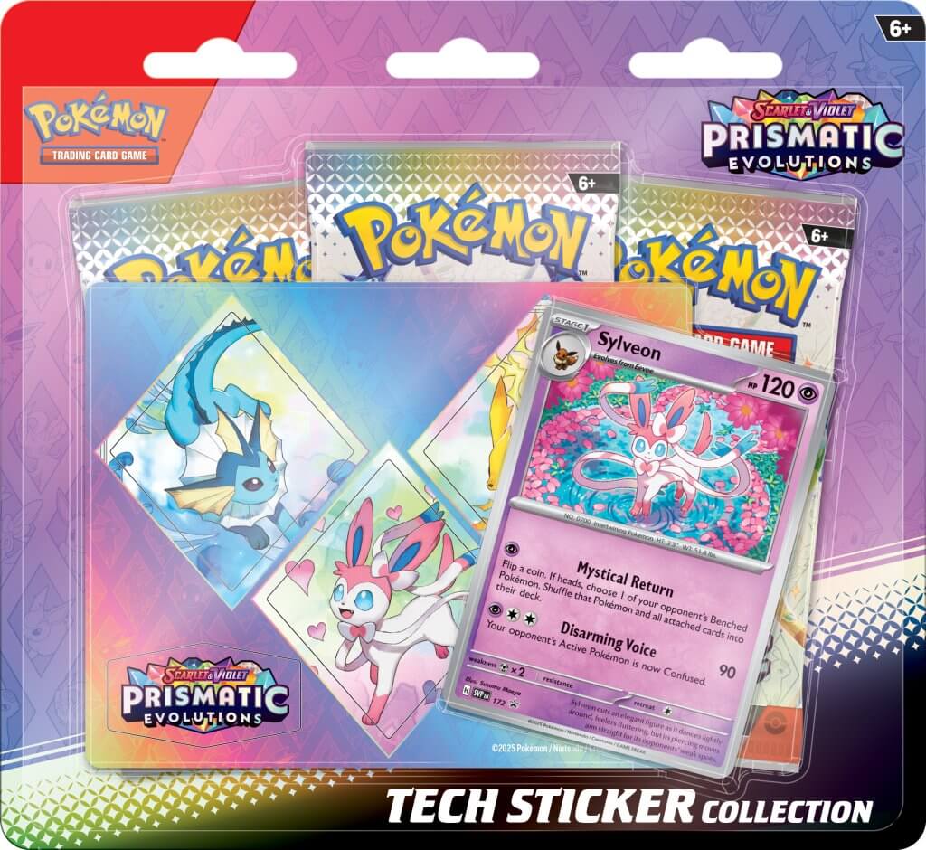 Prismatic Evolutions - Tech Sticker Collection - Pokemon TCG Scarlet & Violet 8. - Pop Culture Larrikin 