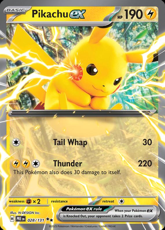 Image of Pikachu ex Prismatic Evolutions (PRE) #028