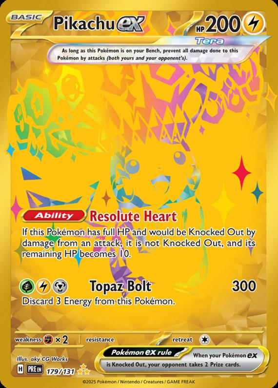 Image of Pikachu ex Prismatic Evolutions (PRE) #179
