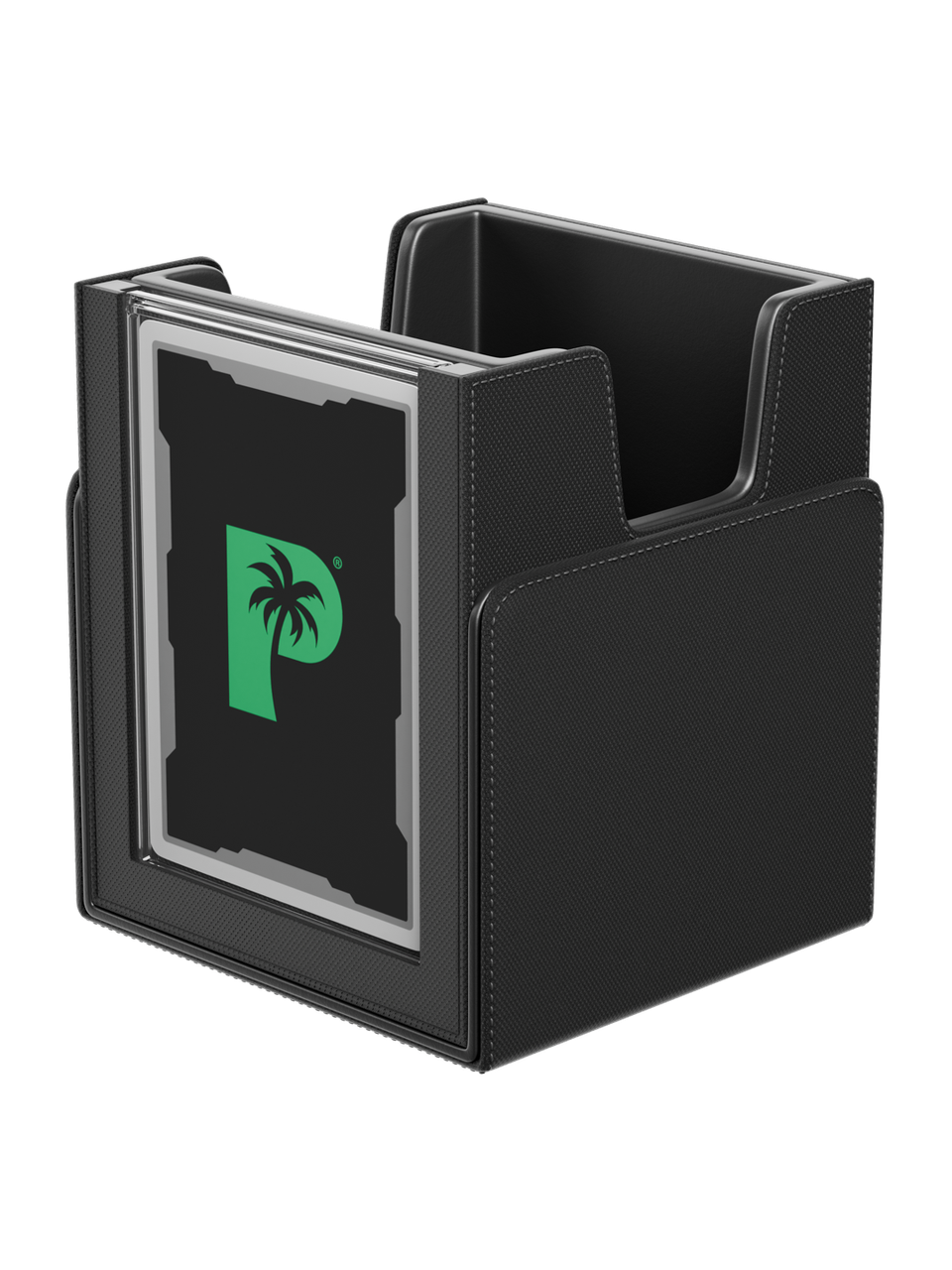 Portal Deck Box - Nexus 100+ - Palms Off Gaming - Black - open top view - Pop Culture Larrikin