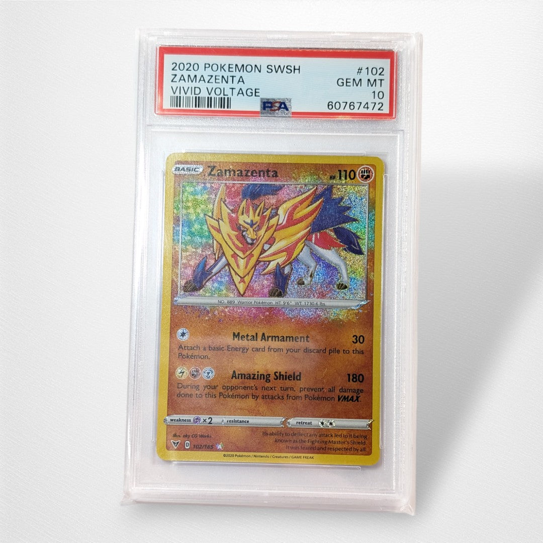 Graded Pok��mon TCG Single - Zamazenta PSA 10 - 102/185 - Pop Culture Larri