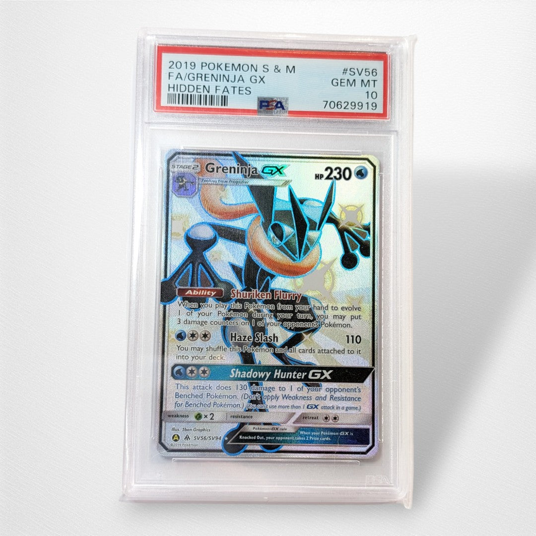 Graded Pok��mon TCG Single - Greninja GX PSA 10 - SV56/SV94 - Pop Culture Larri