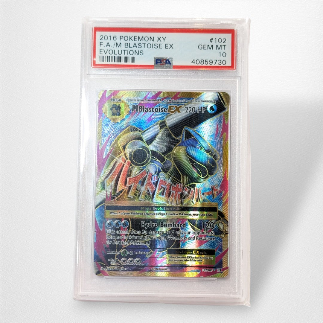 Graded Pokémon TCG Single - Mega Blastoise EX PSA 10 - 102/108 - Pop Culture Larrikin 