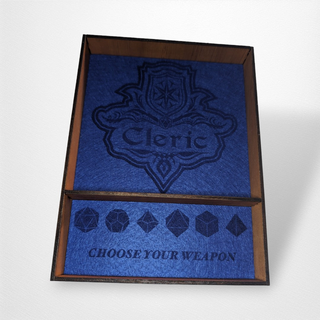 Wooden Dice Tray with Class - Arcane Engravings - Pop Culture Larrikin