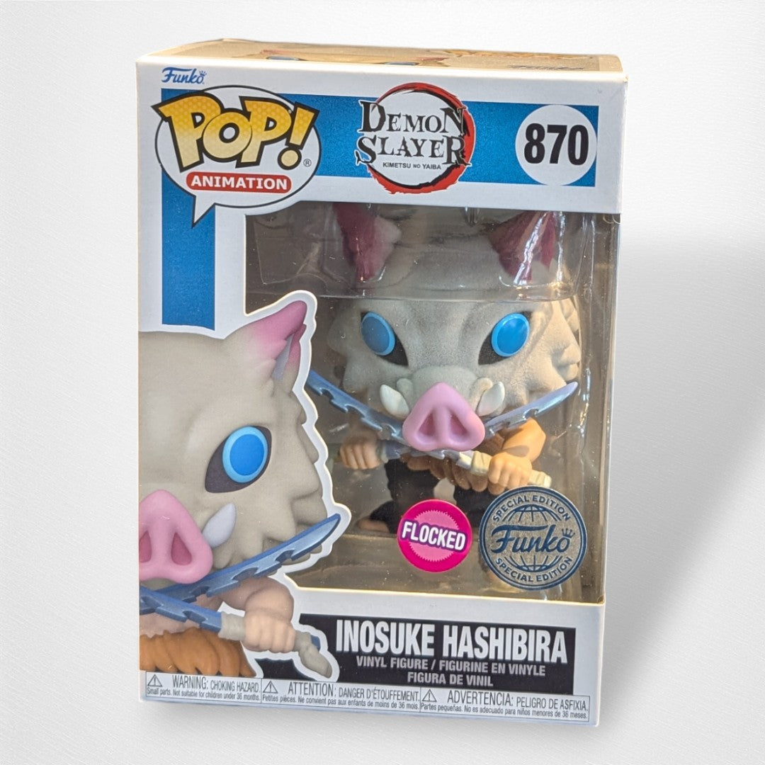 Inosuke Hashibira Flocked 870 Demon Slayer Pop! Vinyl - Pop Culture Larrikin 