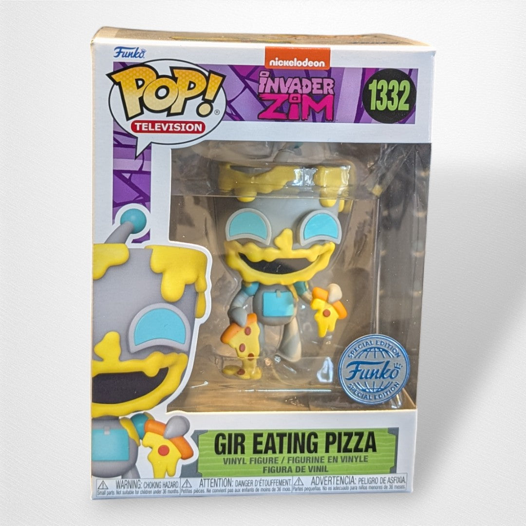 Gir Eating Pizza 1332 Invader Zim Pop! Vinyl - Pop Culture Larrikin 