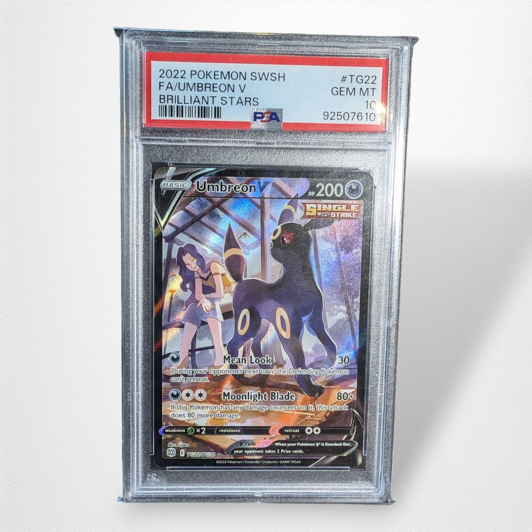 Pokemon TCG Single - Umbreon v Tg22/tg30 PSA 10 Graded Slab - Pop Culture Larrikin 