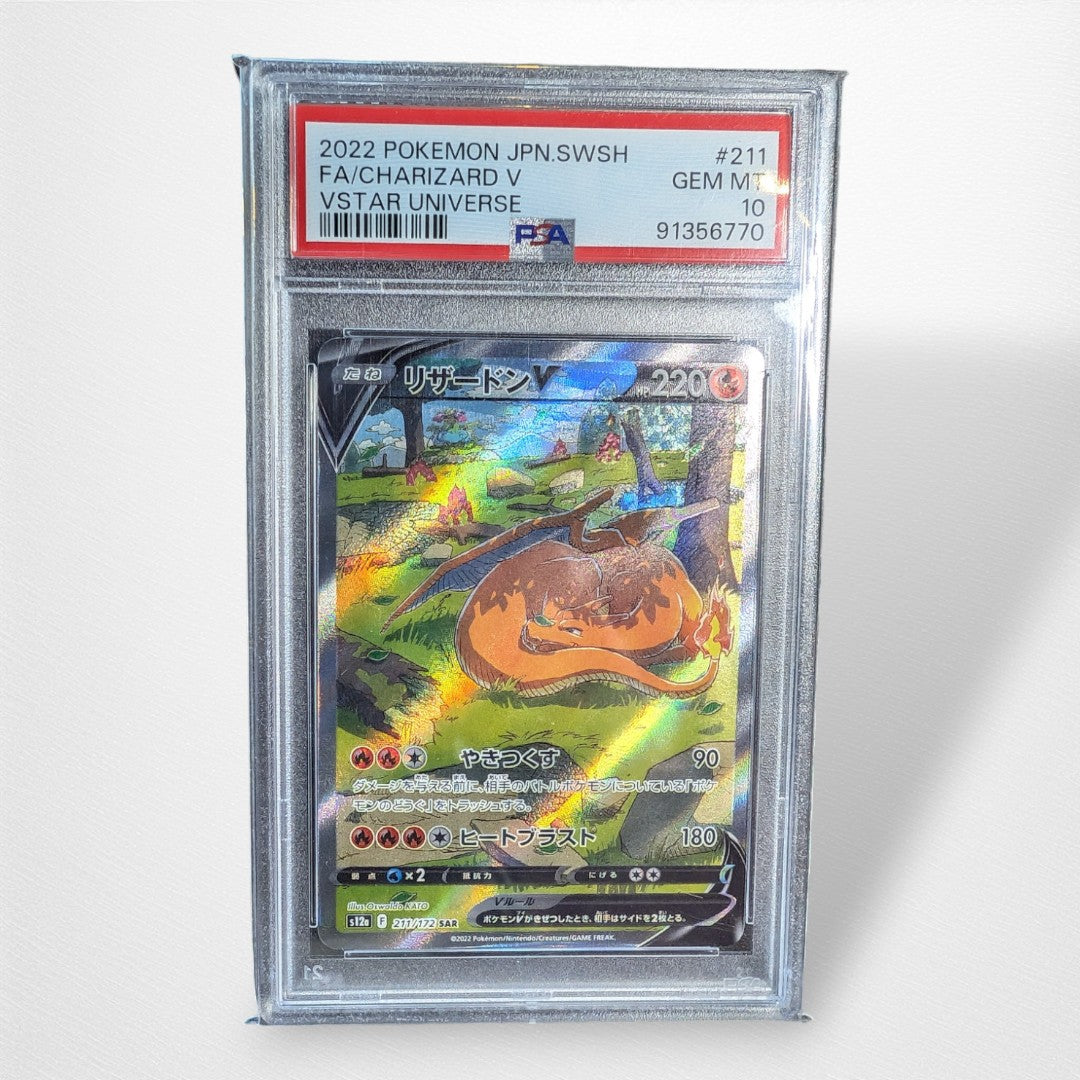 Pokemon TCG Single - Charizard v vstar 211/172 PSA 10 Graded Slab - Pop Culture Larrikin 