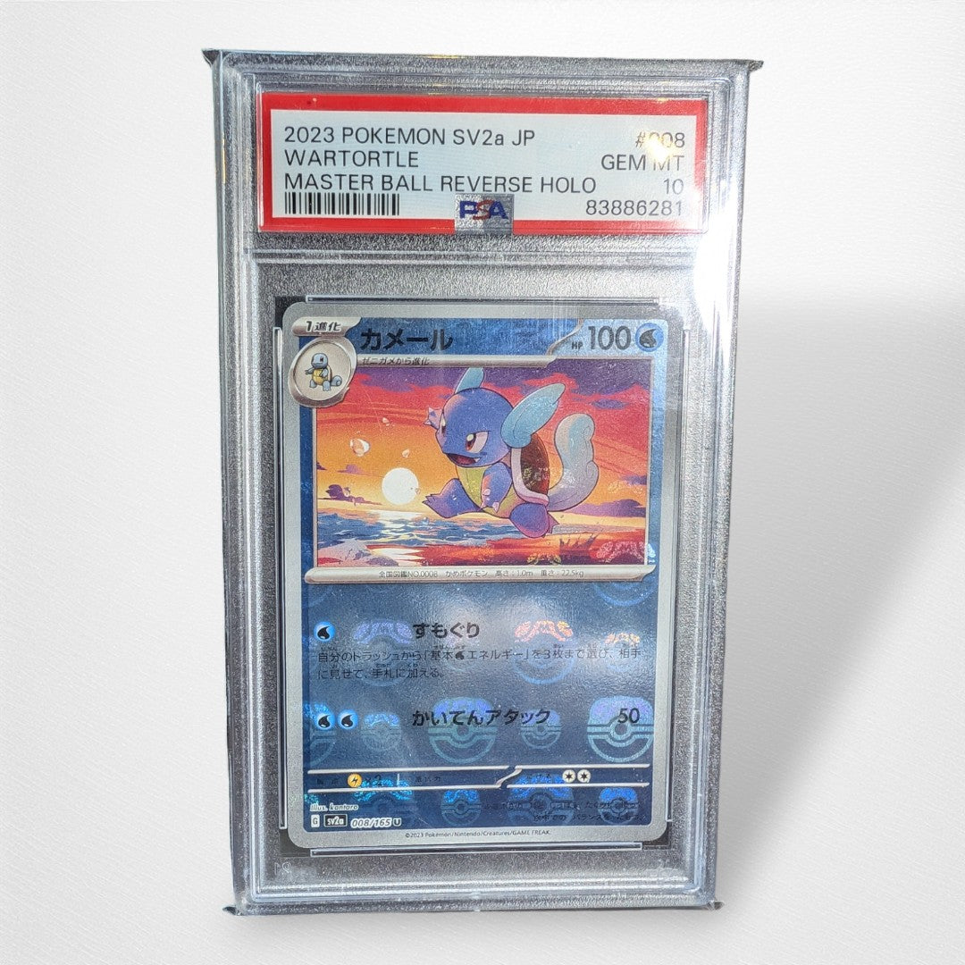 Pokemon TCG Single - Wartortle masterball 008/165 PSA 10 Graded Slab - Pop Culture Larrikin 