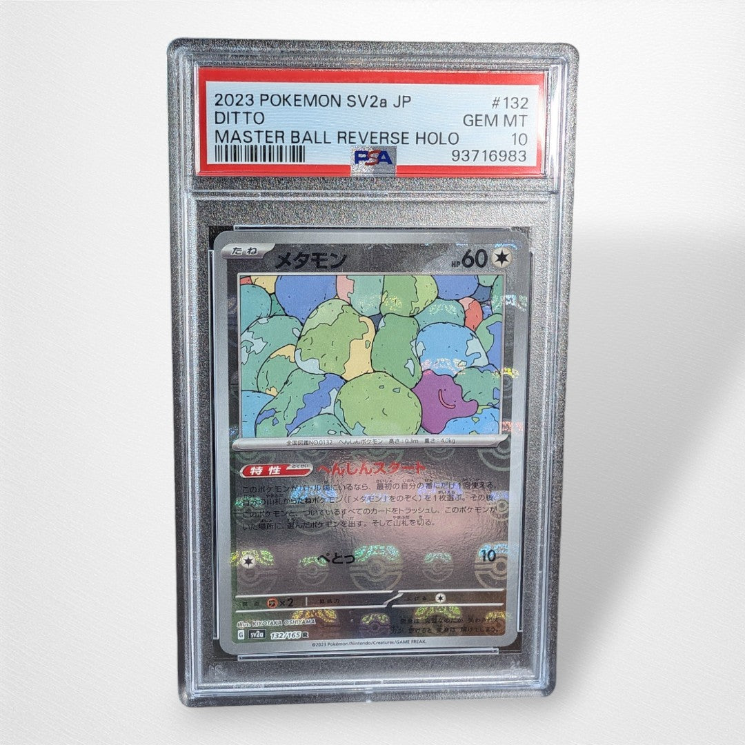 Pokemon TCG Single - Ditto Masterball 132/165 PSA 10 Graded Slab - Pop Culture Larrikin 