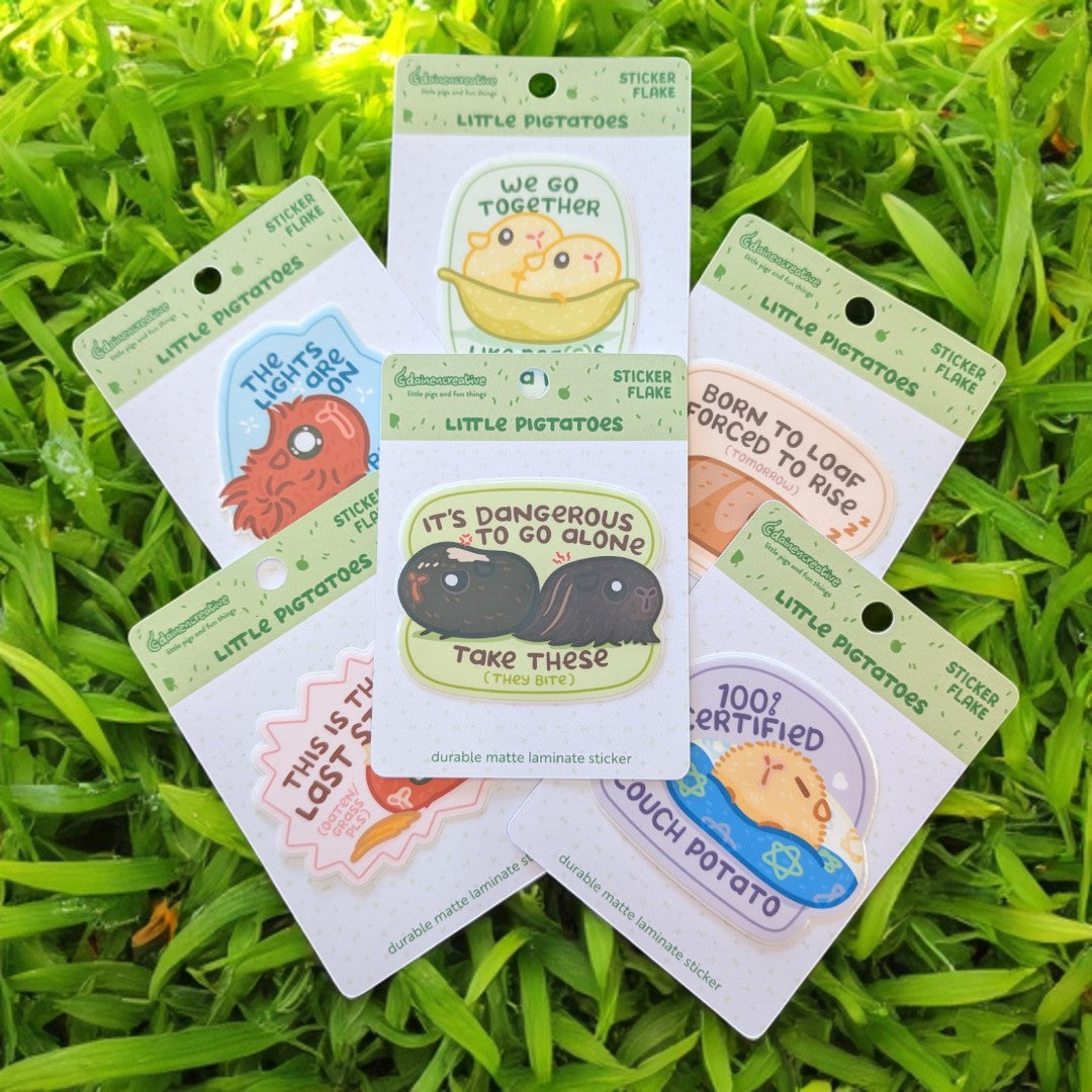 Little Pigtatoes Sticker Flakes - Dainencreative - Pop Culture Larrikin 