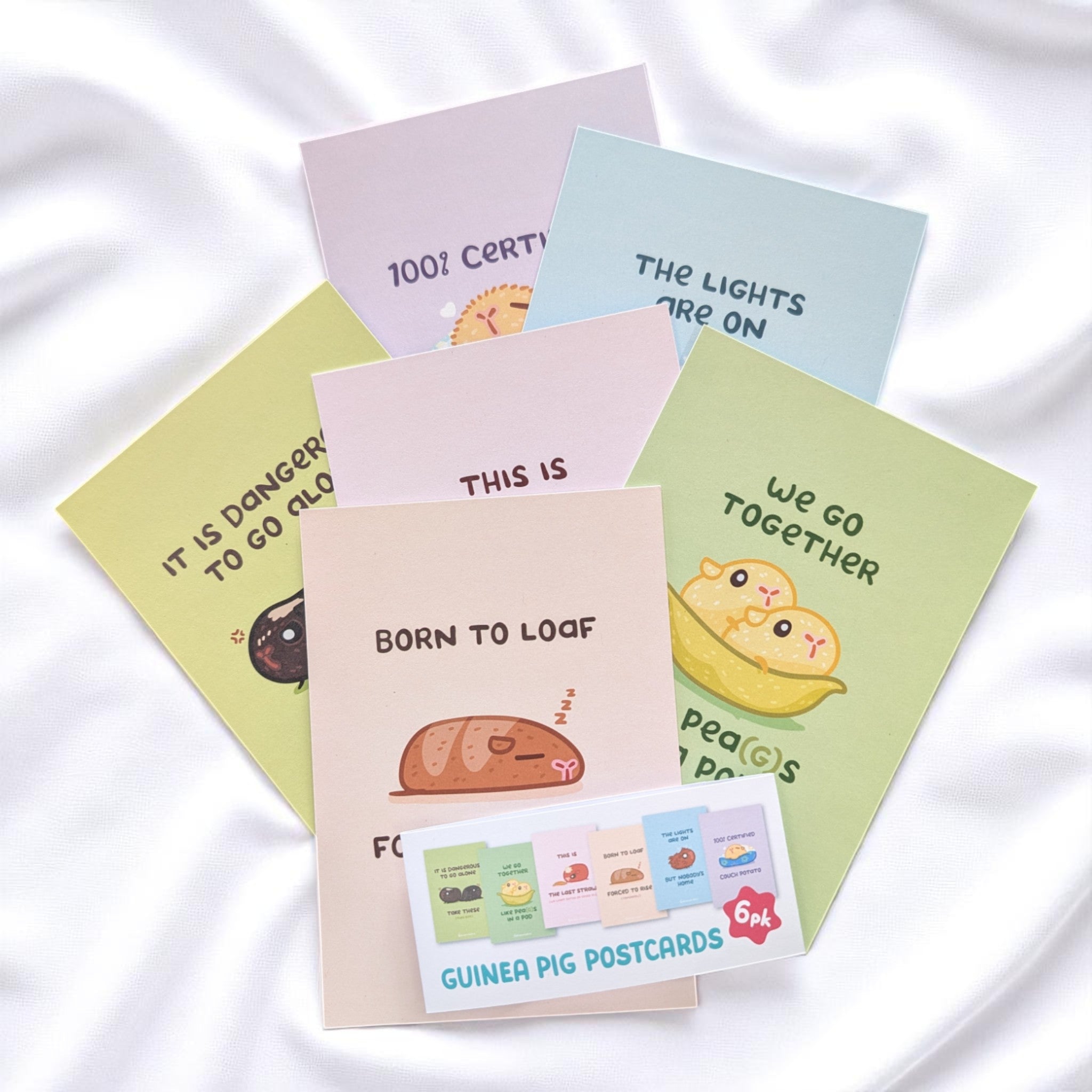 Artist Series - Guinea Pig Postcards 6pk - Dainencreative