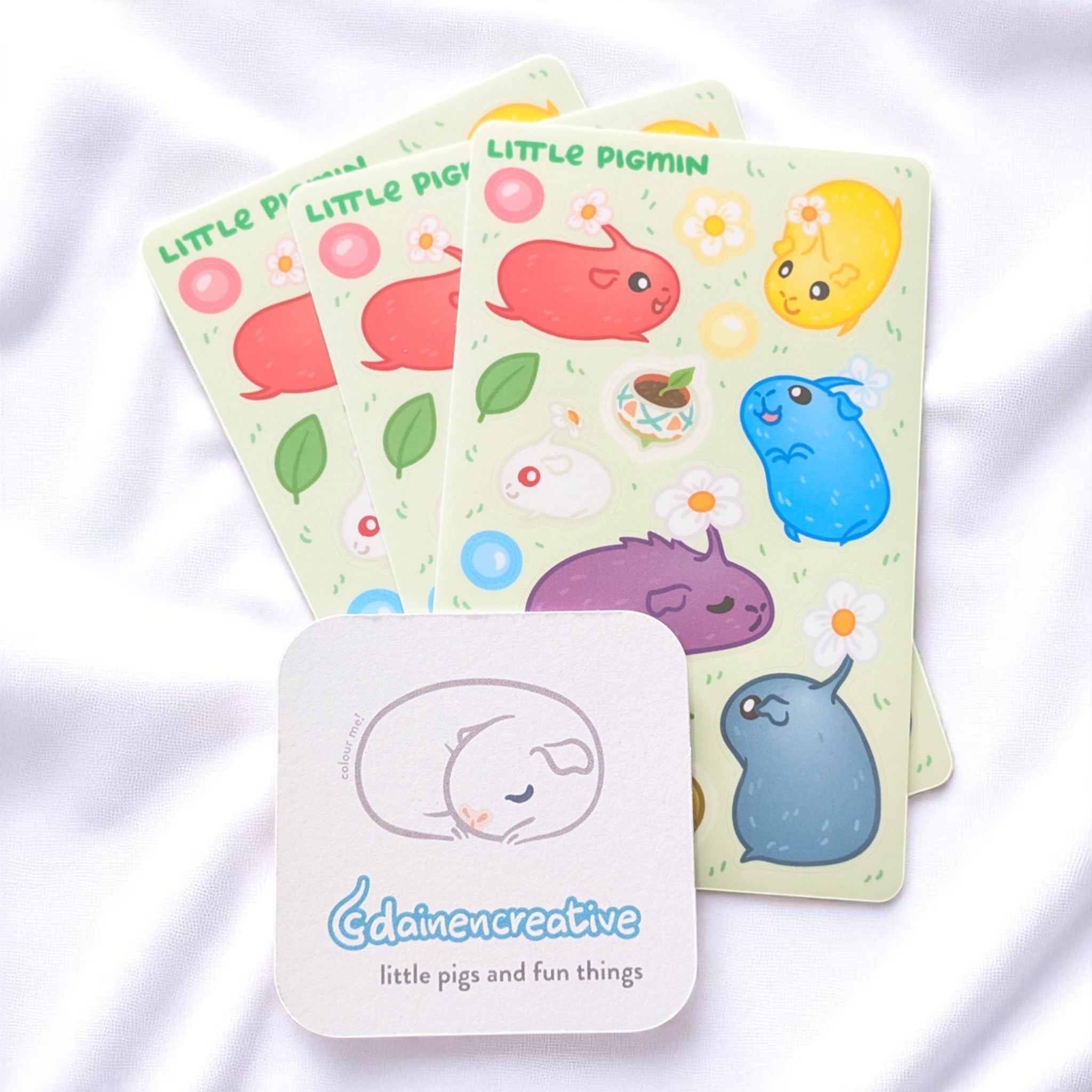 Artist Series - Little Pigmen Sticker Sheet - Dainencreative