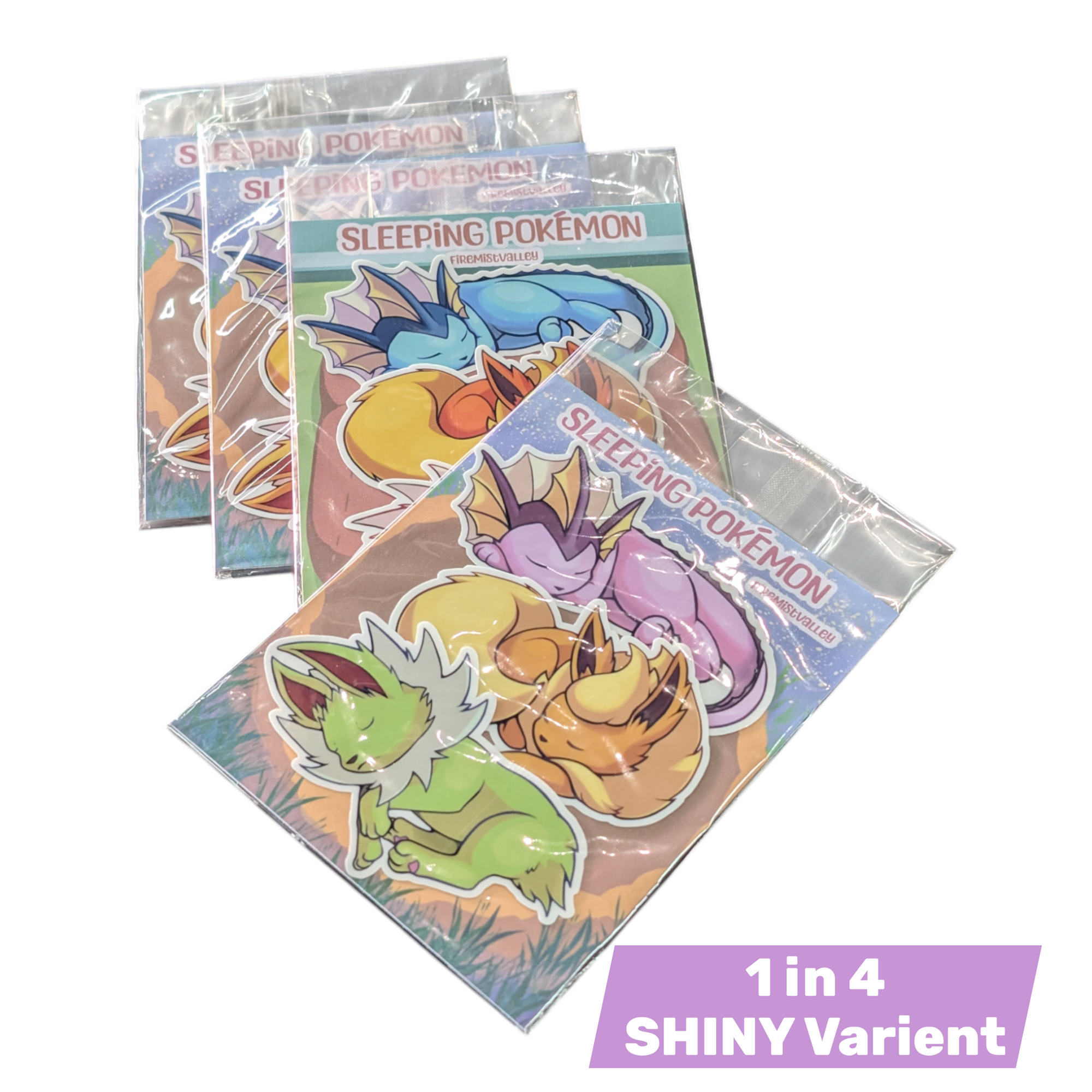 Artist Series - Sleeping Poke'pals - Eevie's Set 2 - FireMistValley