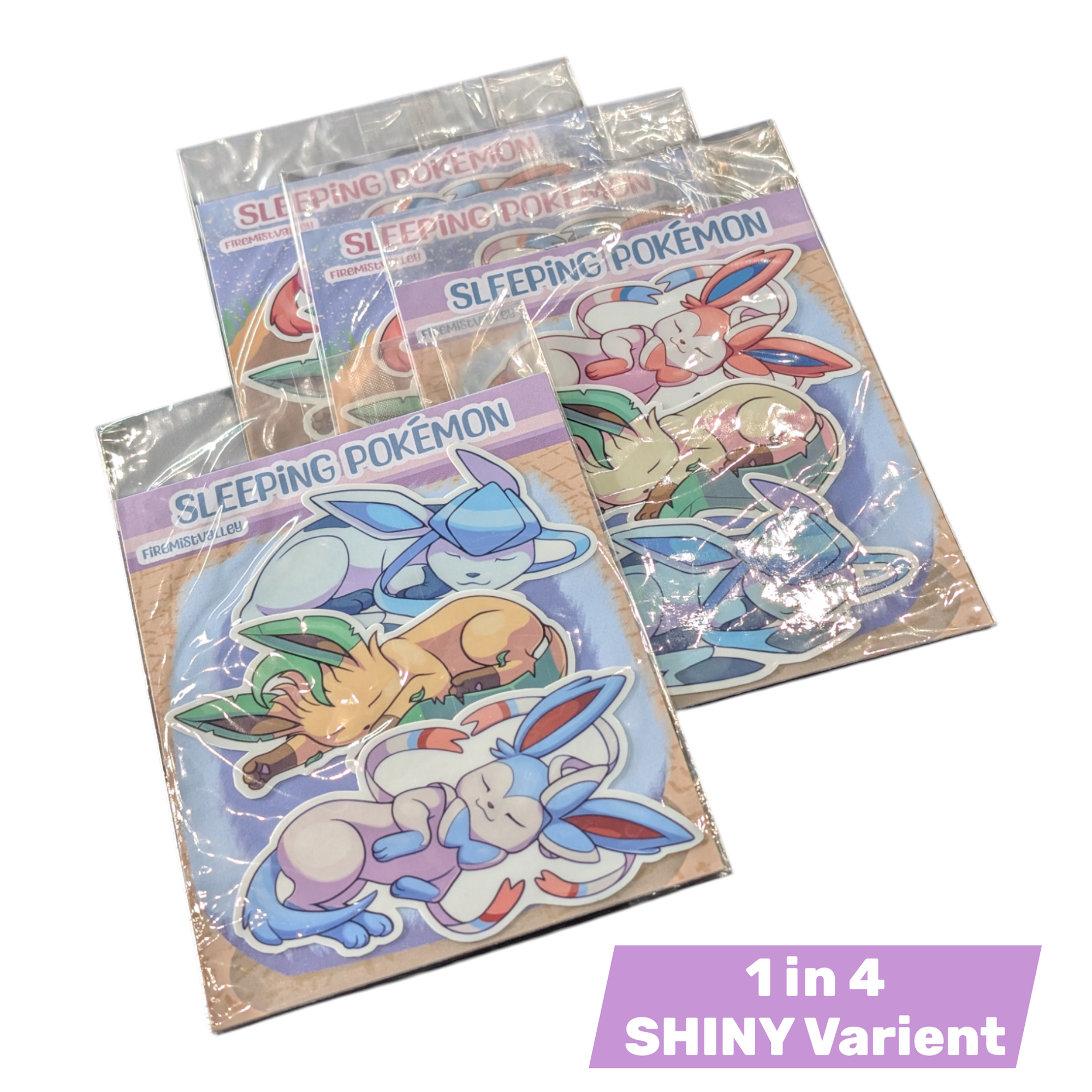 Artist Series - Sleeping Poke'pals - Eevie's Set 3 - FireMistValley
