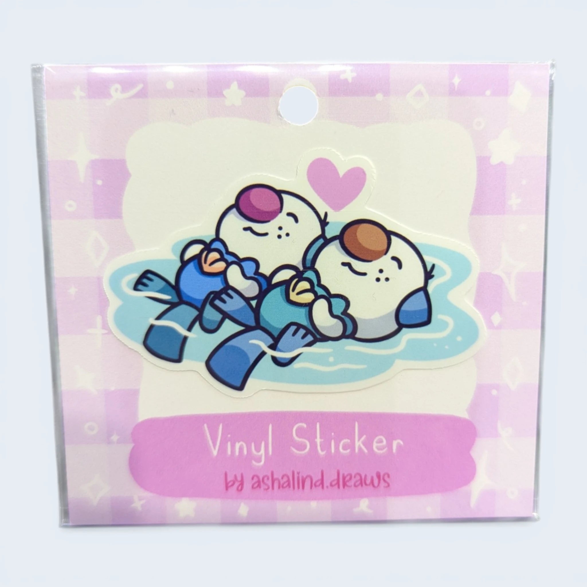 Oshawotts In Love - Vinyl Sticker - @ashalind.draws