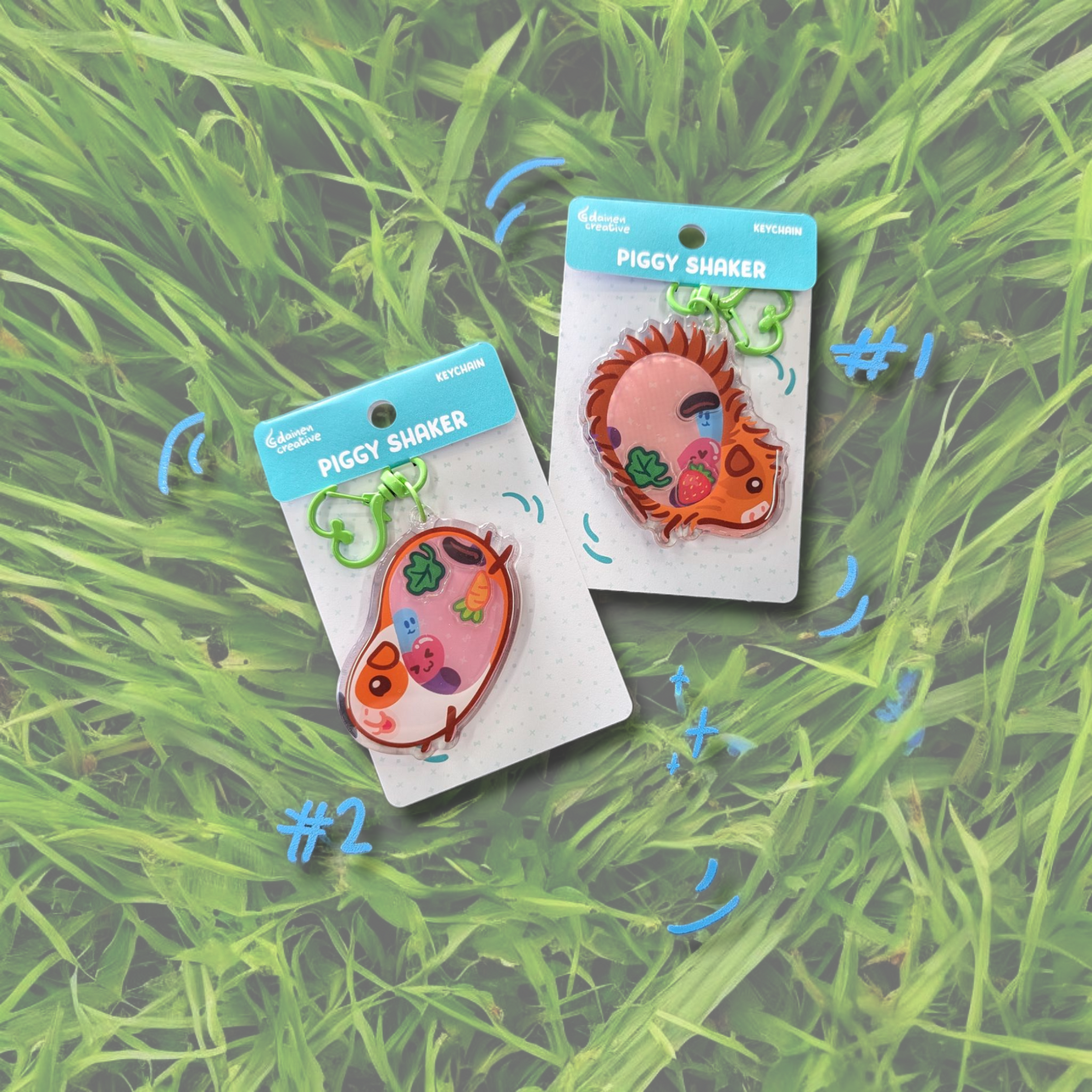 Piggy Shaker More or Less Keychain Charms - Dainencreative